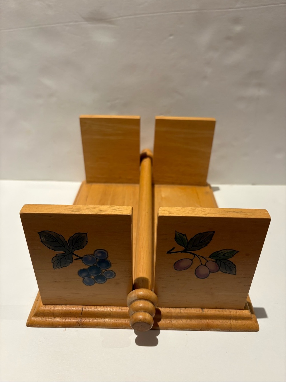 Noritake Vintage Garden Harvest Wood Napkin or Letter Holder - Natural Wood